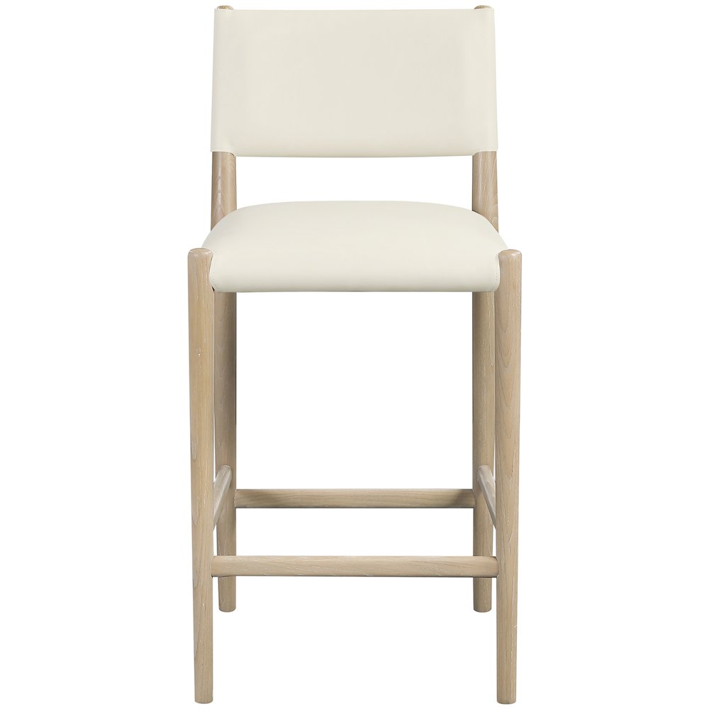 Andie Cream Vegan Leather Upholstered Counter Stool