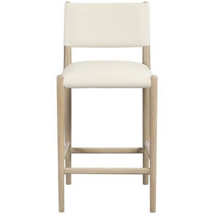 Andie Cream Vegan Leather Upholstered Counter Stool