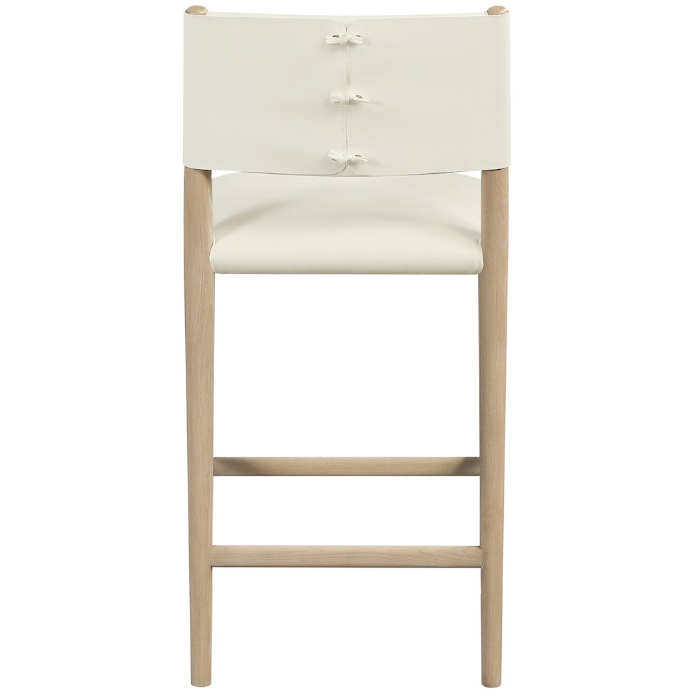 Andie Cream Vegan Leather Upholstered Counter Stool