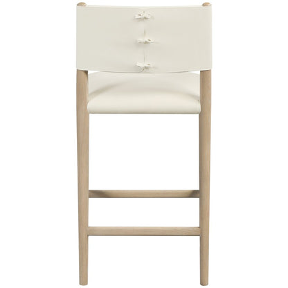 Andie Cream Vegan Leather Upholstered Counter Stool