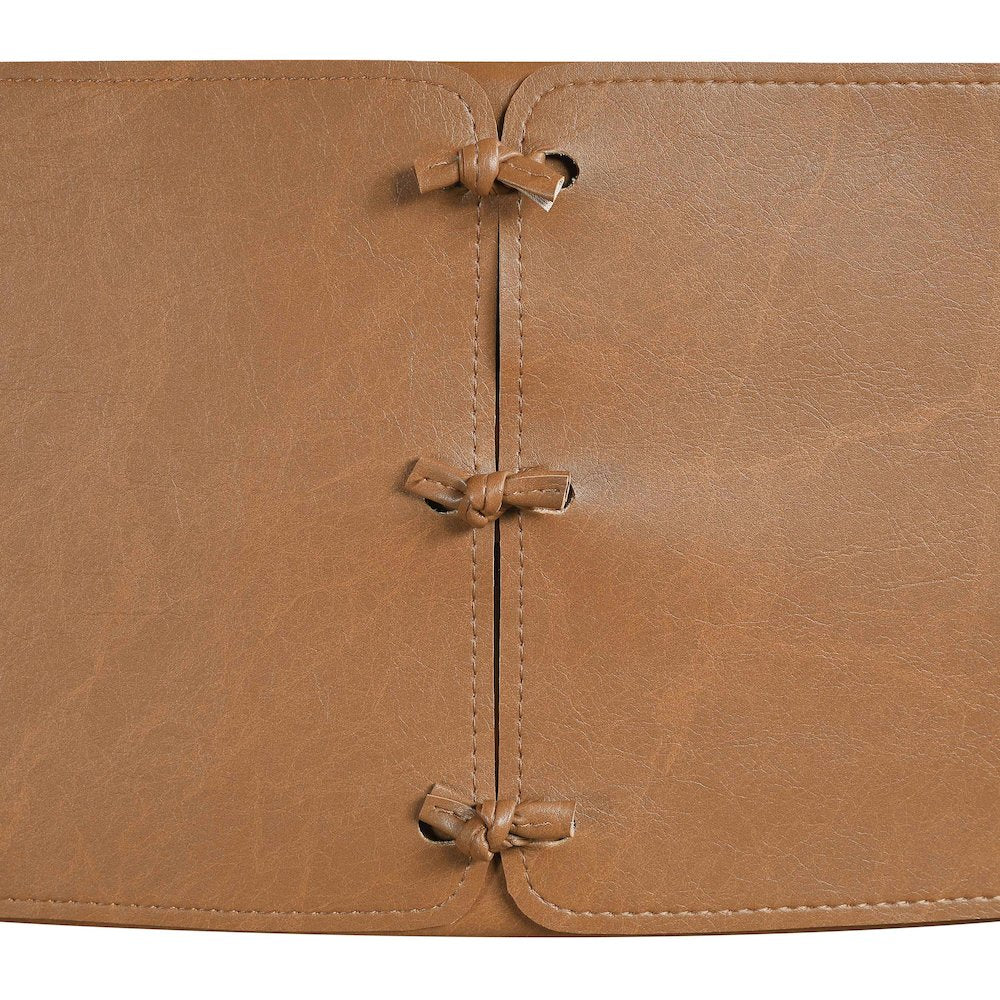 Andie Cognac Vegan Leather Upholstered Counter Stool