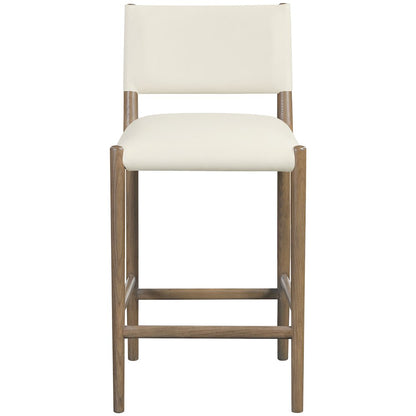 Andie Cream Vegan Leather Upholstered Counter Stool