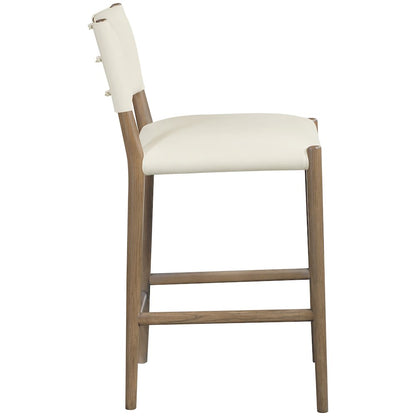 Andie Cream Vegan Leather Upholstered Counter Stool