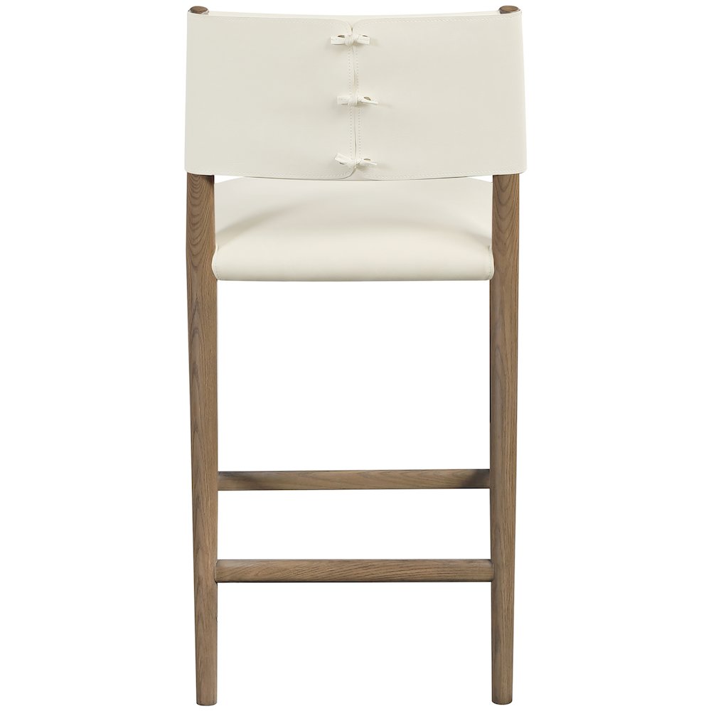 Andie Cream Vegan Leather Upholstered Counter Stool