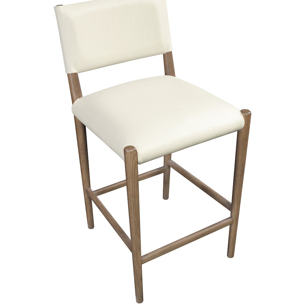 Andie Cream Vegan Leather Upholstered Counter Stool