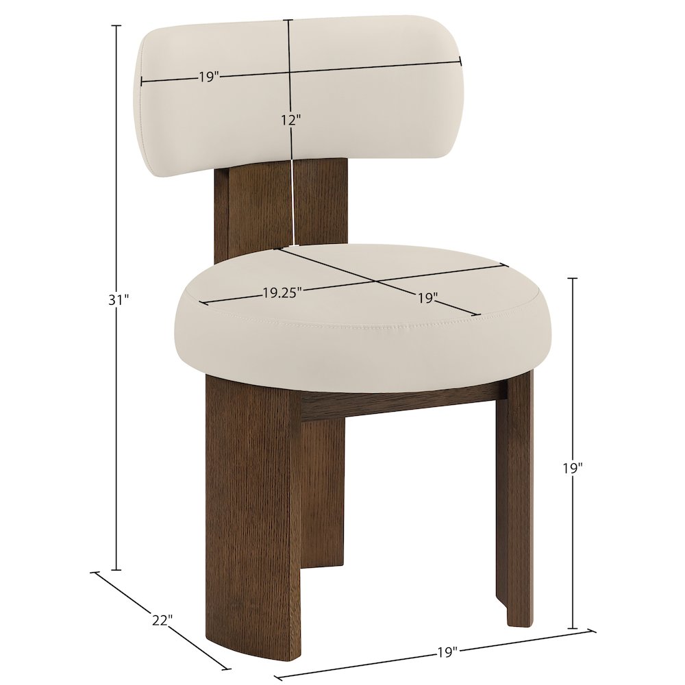 Atelier Taupe Vegan Leather Upholstered Dining Chair, Set of 2