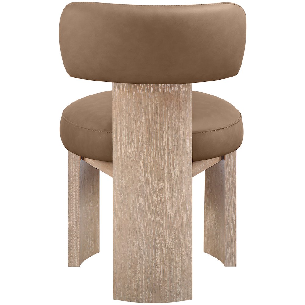 Atelier Brown Vegan Leather Upholstered Dining Chair, Set of 2