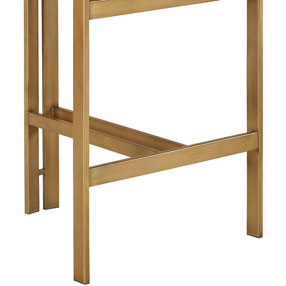 Aurum Beige Linen Textured Fabric Upholstered Counter Stool