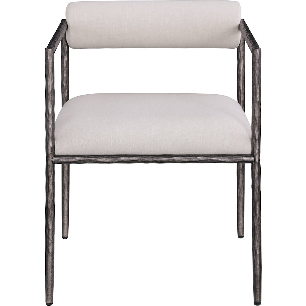 Axis Beige Linen Textured Fabric Upholstered Dining Chair, Set of 2