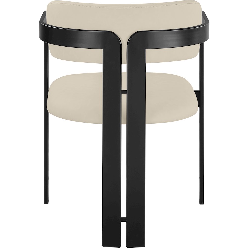 Aurum Beige Vegan Leather Upholstered Dining Chair, Set of 2