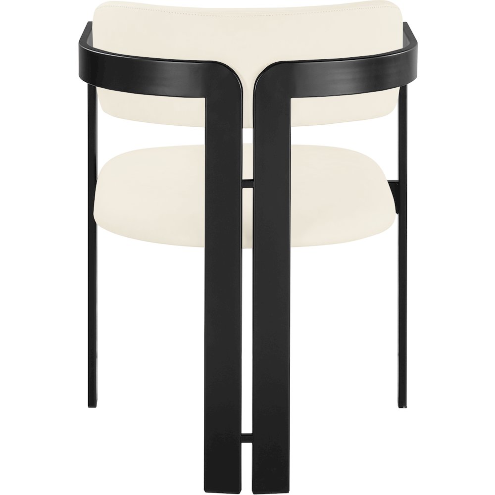 Aurum Cream Vegan Leather Upholstered Dining Chair, Set of 2