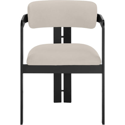 Aurum Taupe Vegan Leather Upholstered Dining Chair, Set of 2