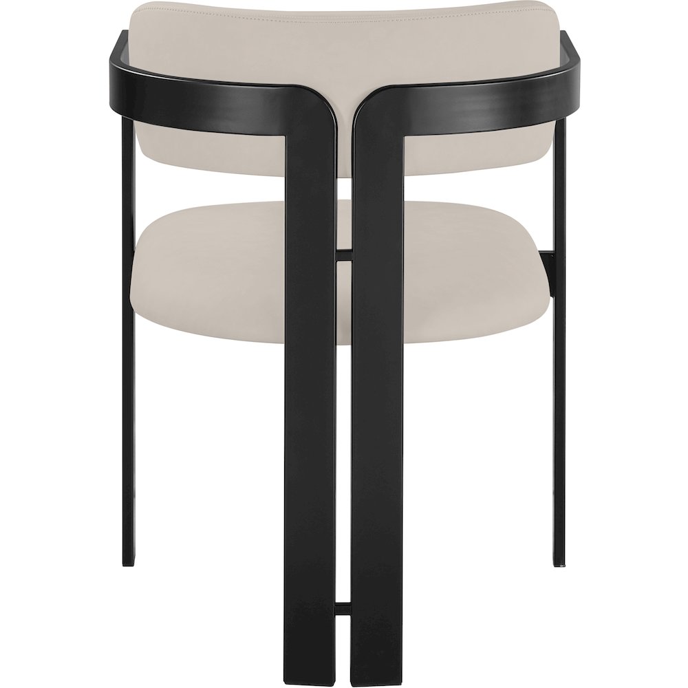 Aurum Taupe Vegan Leather Upholstered Dining Chair, Set of 2
