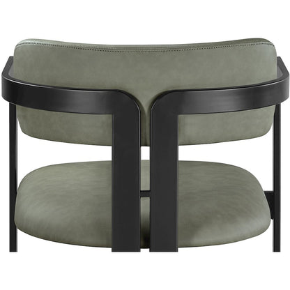 Aurum Green Vegan Leather Upholstered Counter Stool
