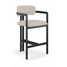 Aurum Taupe Vegan Leather Upholstered Counter Stool