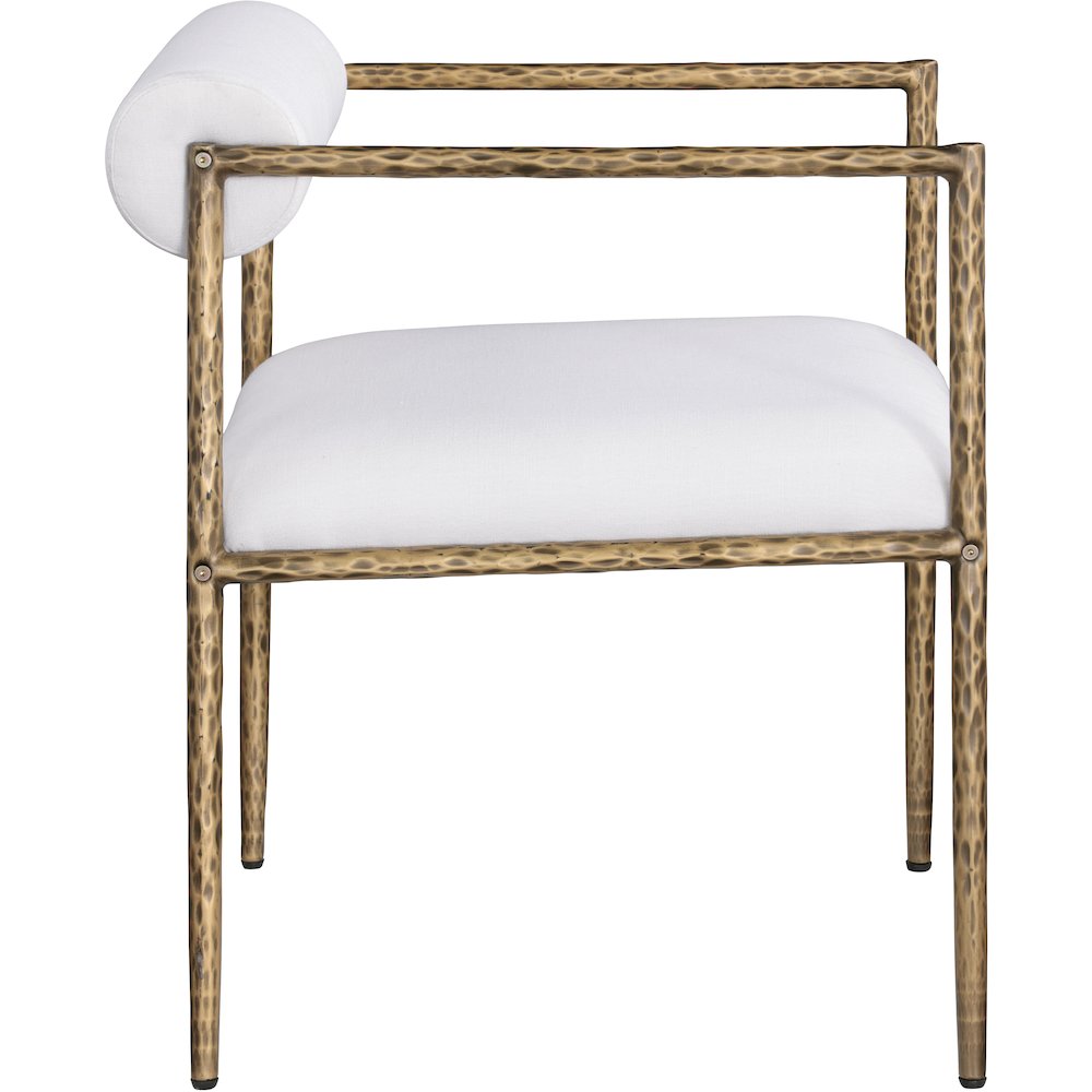 Axis Cream Linen Textured Fabric Upholstered Dining Chair, Set of 2