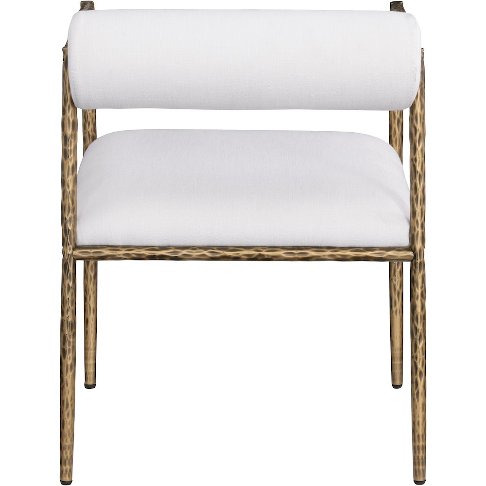 Axis Cream Linen Textured Fabric Upholstered Dining Chair, Set of 2