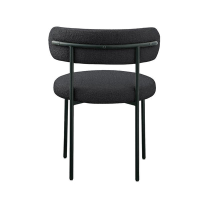 Beacon Black Boucle Fabric Dining Chair, Set of 2