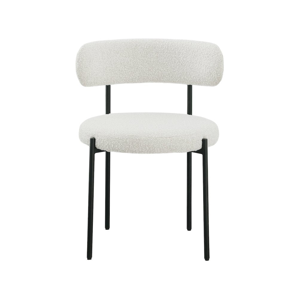 Beacon Cream Boucle Fabric Dining Chair, Set of 2
