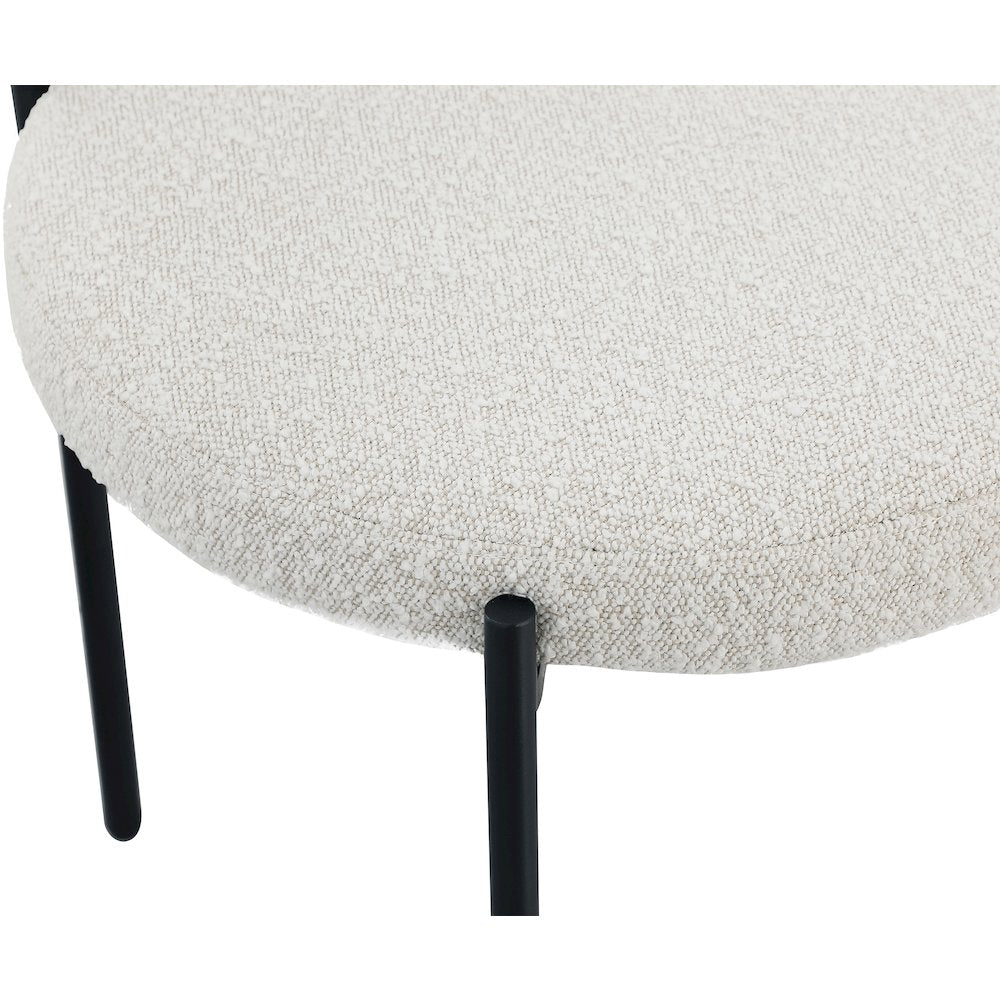 Beacon Cream Boucle Fabric Dining Chair, Set of 2