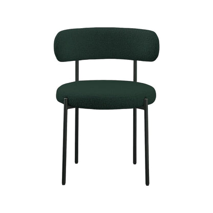Beacon Green Boucle Fabric Dining Chair, Set of 2