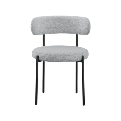 Beacon Grey Boucle Fabric Dining Chair, Set of 2