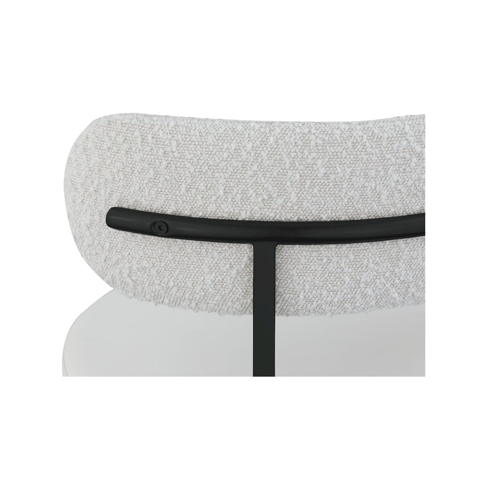 Beacon Cream Vegan Leather and Boucle Fabric Dining Chair, Set of 2