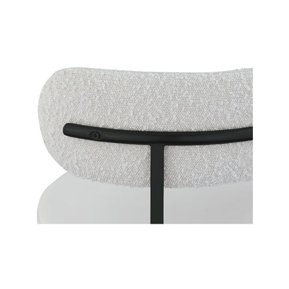 Beacon Cream Vegan Leather and Boucle Fabric Dining Chair, Set of 2
