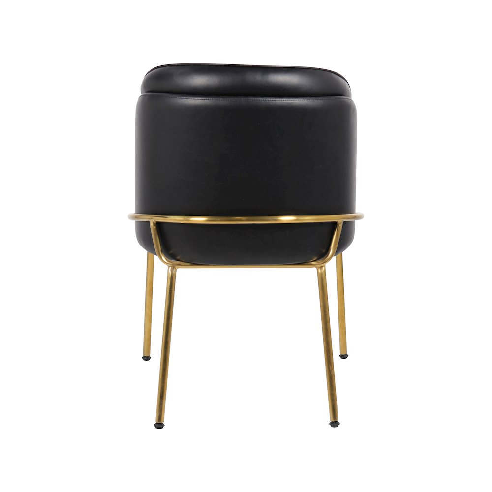 Jagger Black Vegan Leather Dining Chair, Set of 2