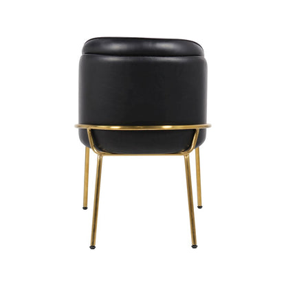Jagger Black Vegan Leather Dining Chair, Set of 2