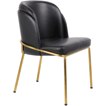 Jagger Black Vegan Leather Dining Chair, Set of 2