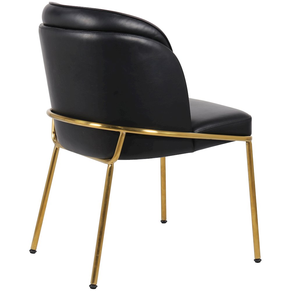 Jagger Black Vegan Leather Dining Chair, Set of 2