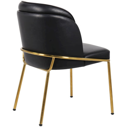 Jagger Black Vegan Leather Dining Chair, Set of 2