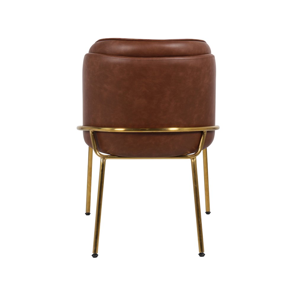 Jagger Brown Vegan Leather Dining Chair, Set of 2