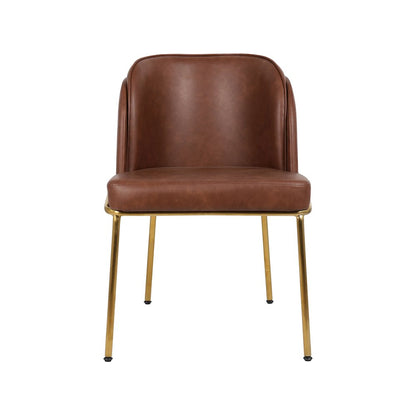 Jagger Brown Vegan Leather Dining Chair, Set of 2