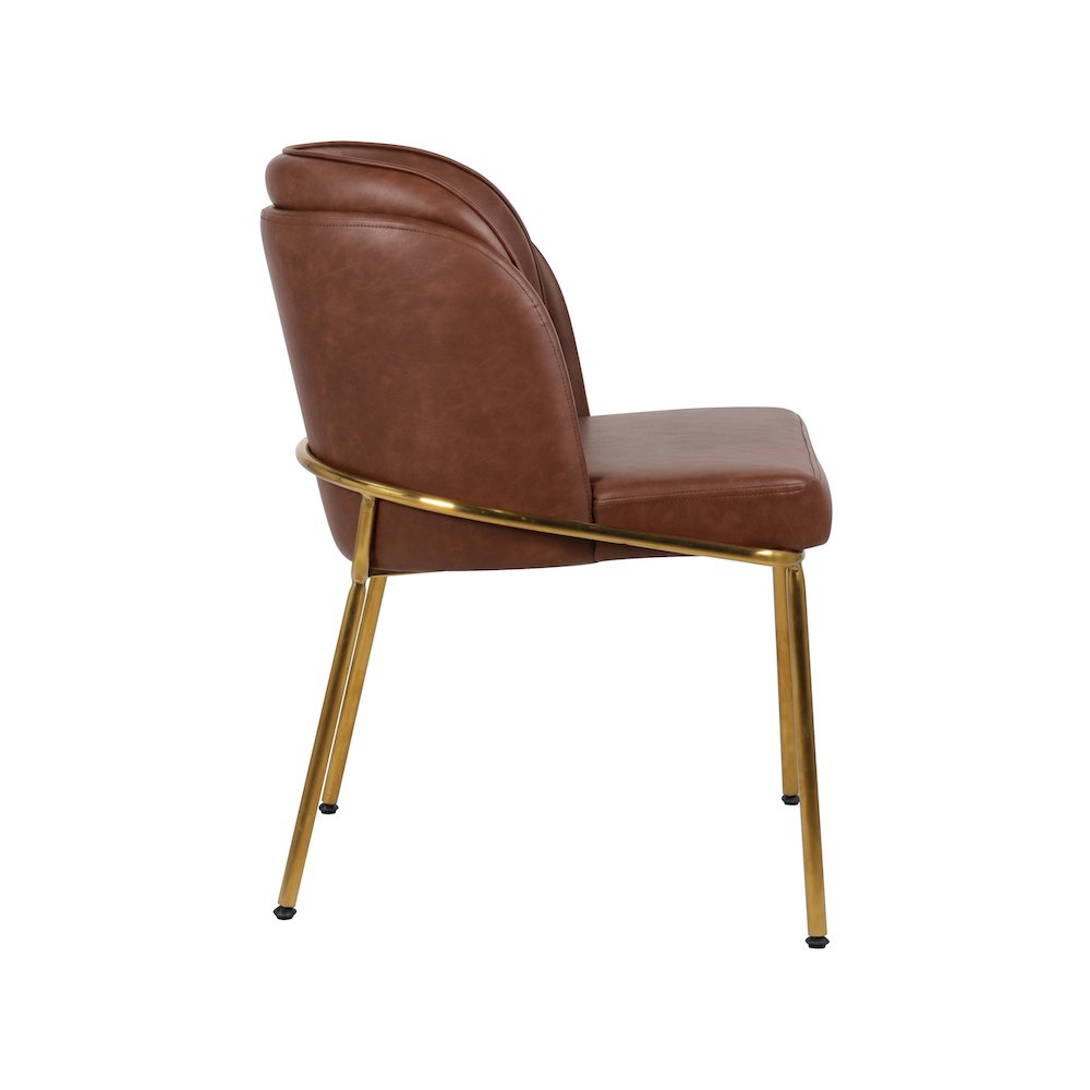 Jagger Brown Vegan Leather Dining Chair, Set of 2