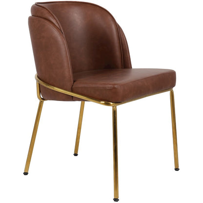 Jagger Brown Vegan Leather Dining Chair, Set of 2