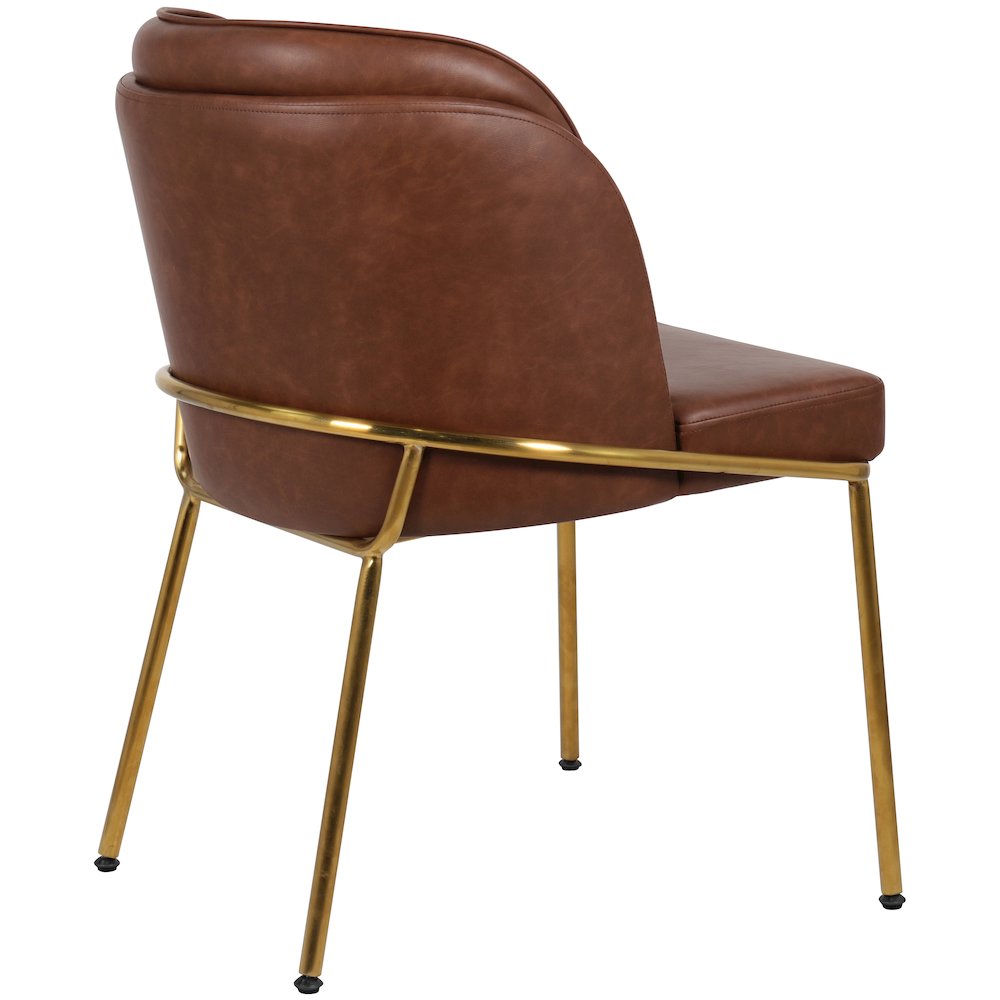 Jagger Brown Vegan Leather Dining Chair, Set of 2