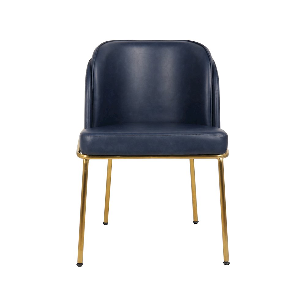 Jagger Navy Vegan Leather Dining Chair, Set of 2