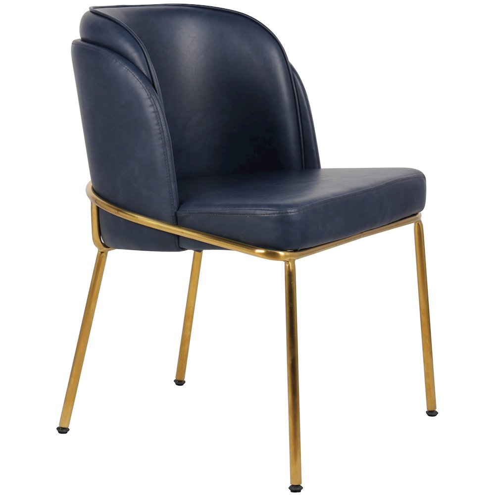 Jagger Navy Vegan Leather Dining Chair, Set of 2