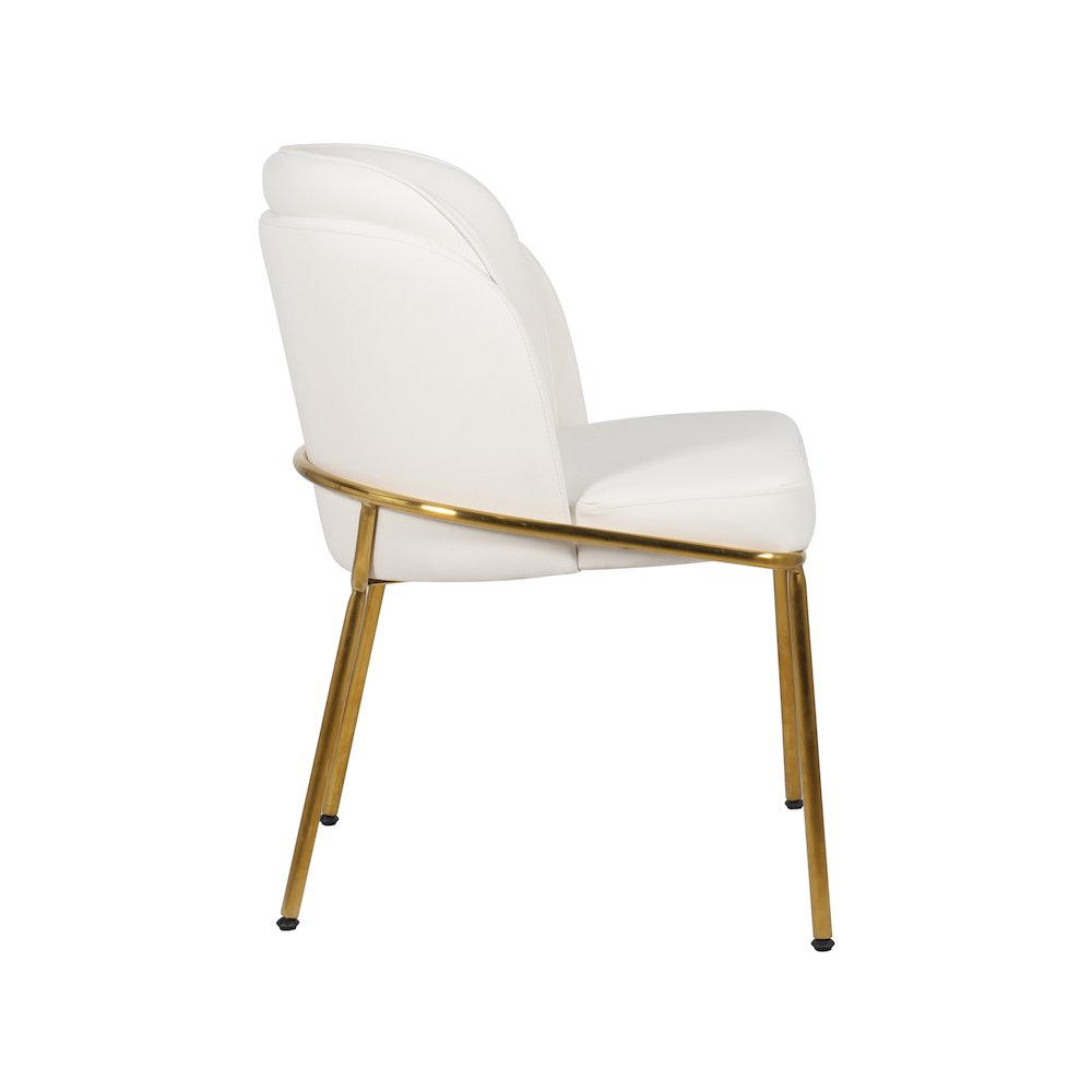Jagger White Vegan Leather Dining Chair, Set of 2