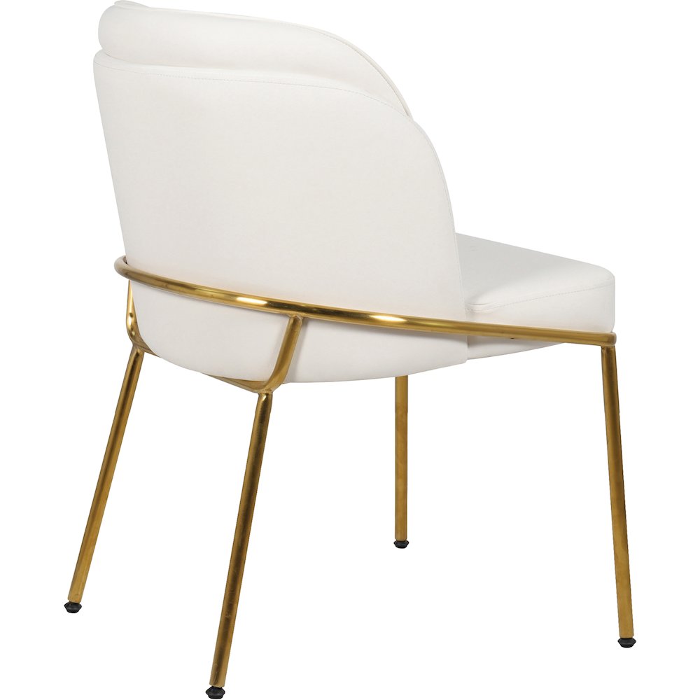 Jagger White Vegan Leather Dining Chair, Set of 2