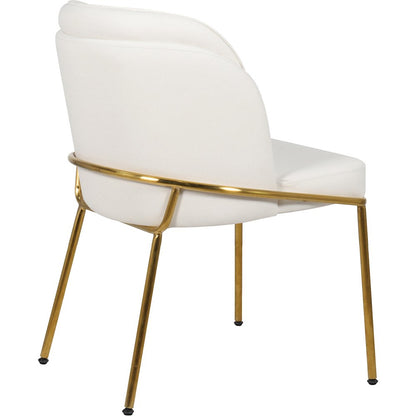 Jagger White Vegan Leather Dining Chair, Set of 2