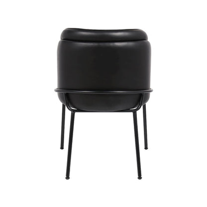 Jagger Black Vegan Leather Dining Chair, Set of 2