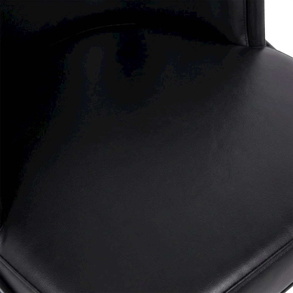 Starlight Canyon Home Vegan Leather Dining Chairs Set of 2, Black Vegan Leather