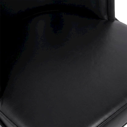 Starlight Canyon Home Vegan Leather Dining Chairs Set of 2, Black Vegan Leather