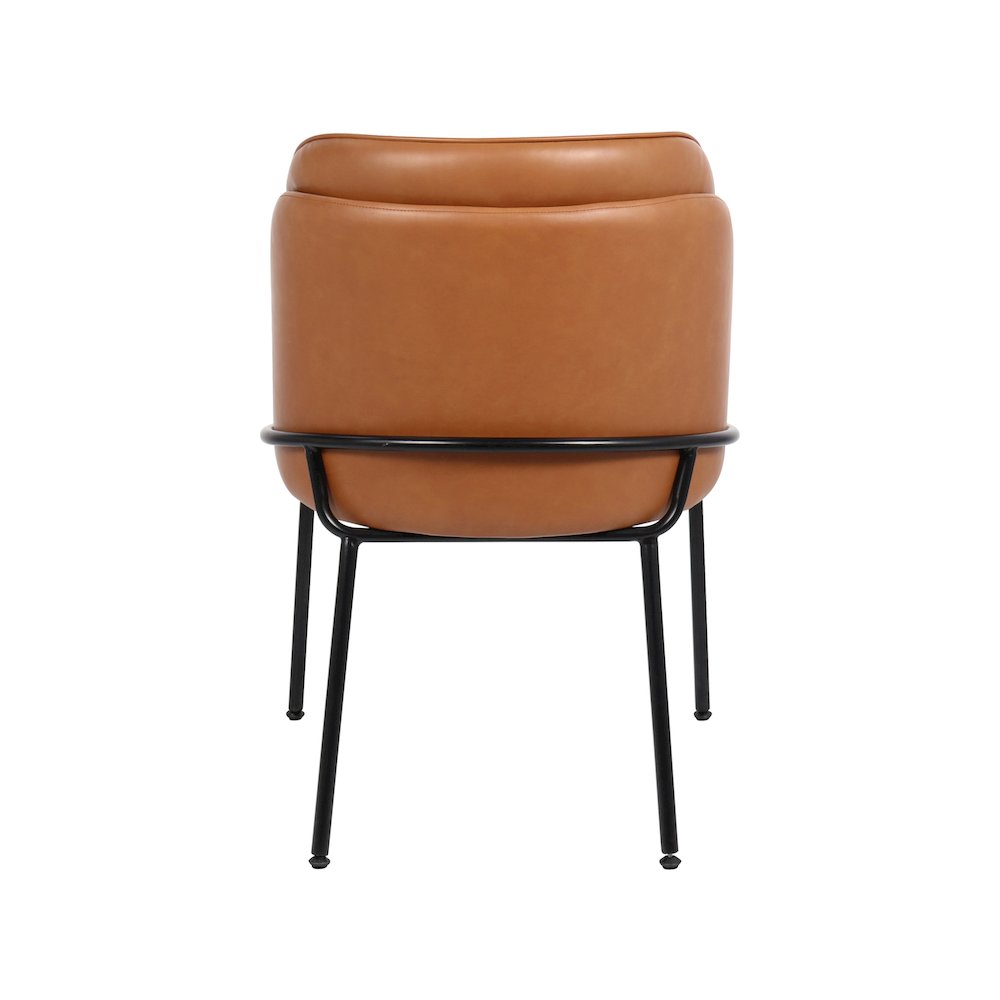 Jagger Cognac Vegan Leather Dining Chair, Set of 2
