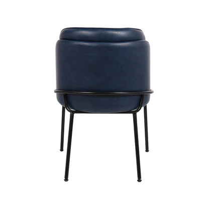 Jagger Navy Vegan Leather Dining Chair, Set of 2