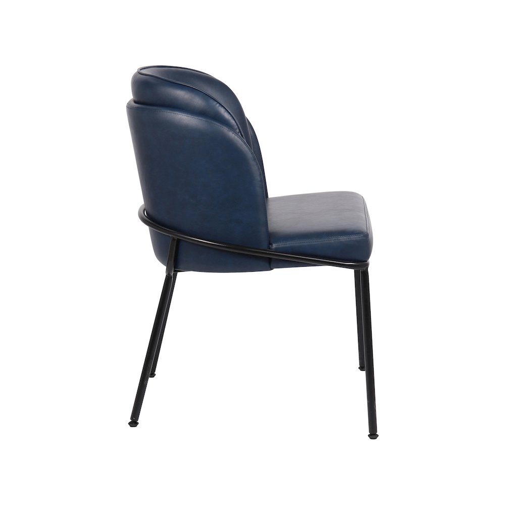 Jagger Navy Vegan Leather Dining Chair, Set of 2