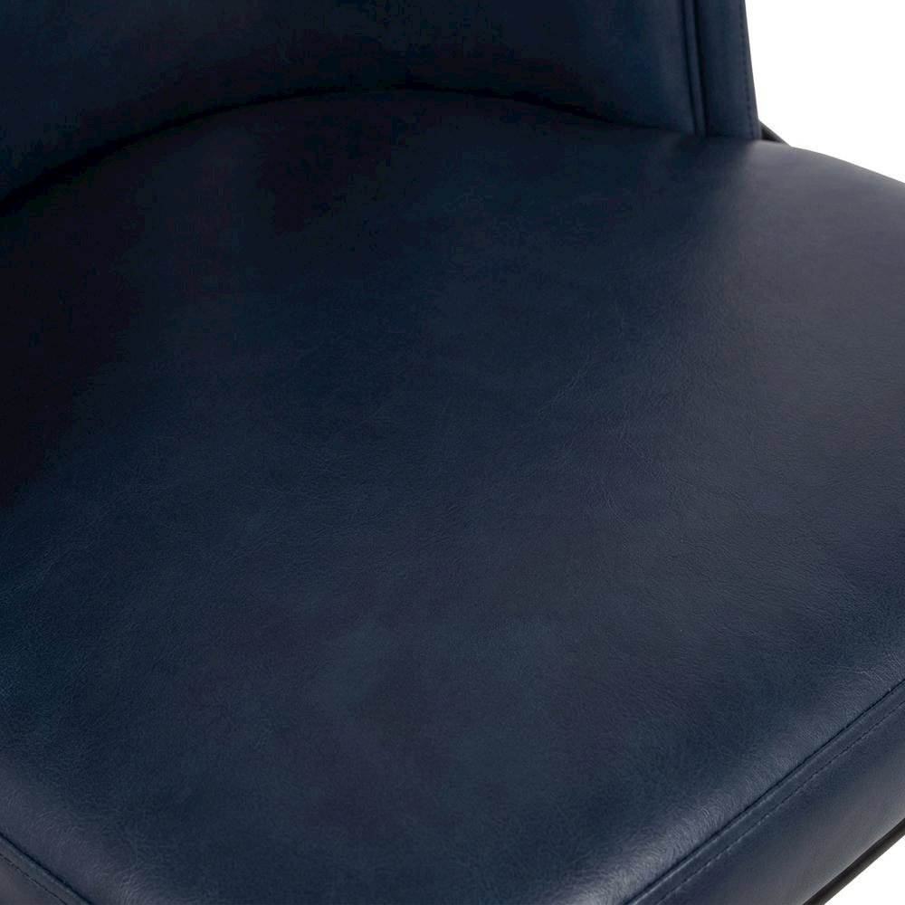 Starlight Canyon Home Vegan Leather Dining Chairs Set of 2, Navy Vegan Leather